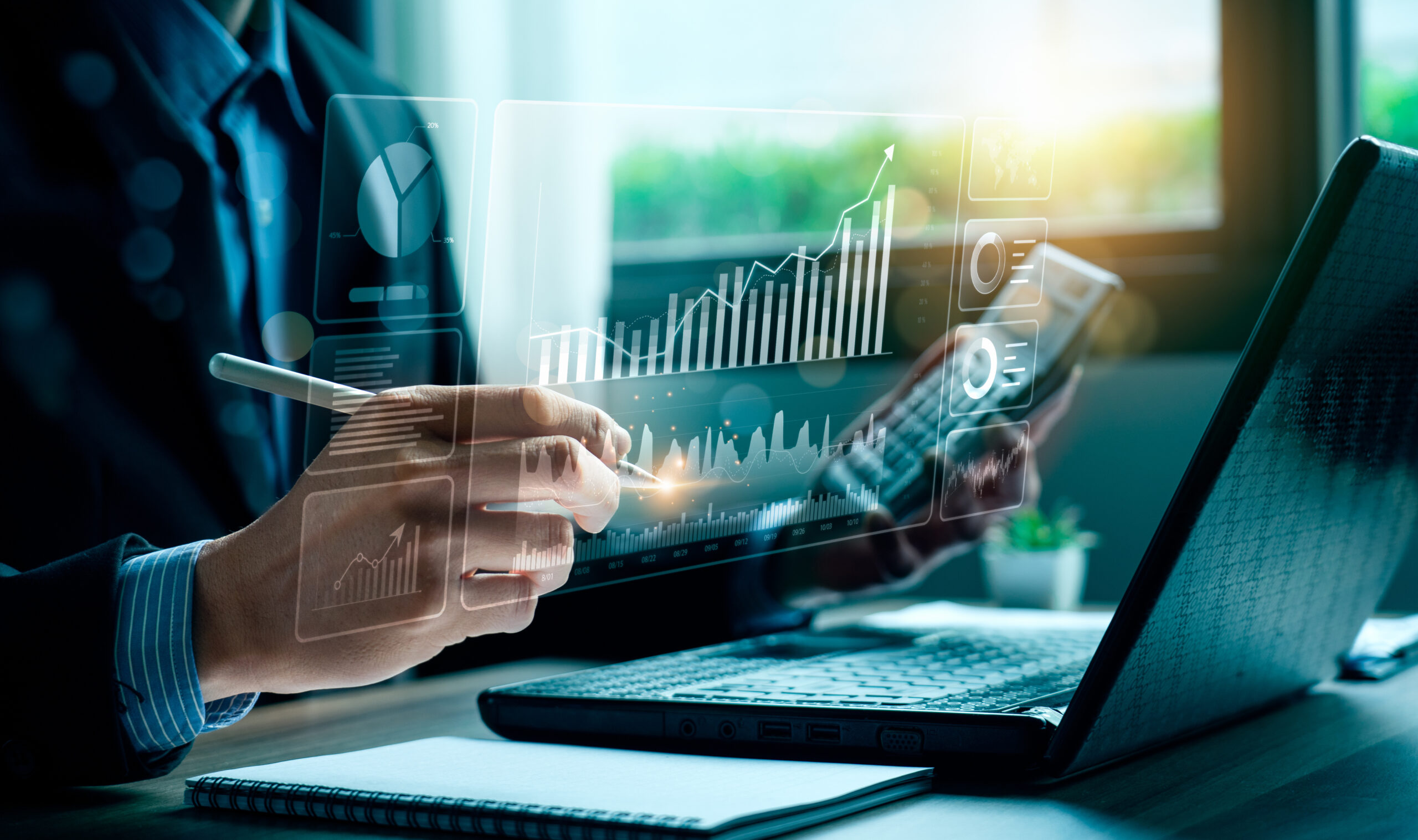 Business performance data and forecasting produced automatically by AI-driven reporting workflows